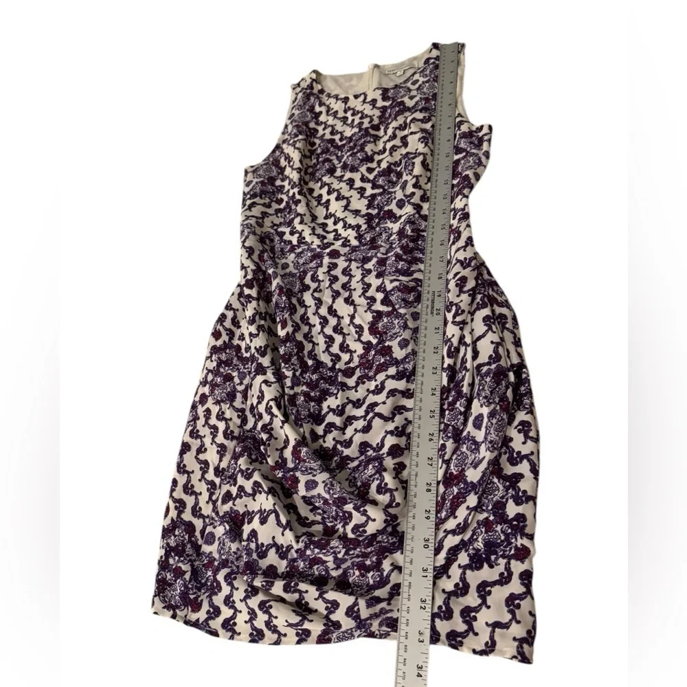 Rebecca Minkoff Silk Sheath Dress Cream Pink Purple 2